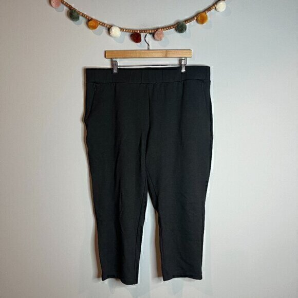 Universal Standard charcoal grey pull on cropped pants - Picture 1 of 6